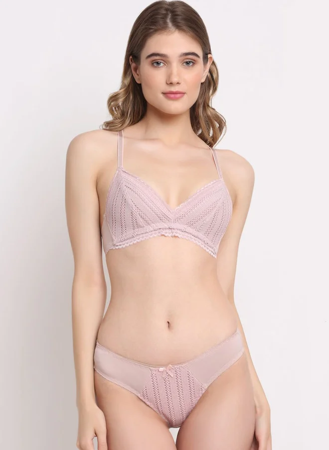 PRIZO PRIZO Lightly-Padded Lingerie Set PZ-LS-002-PINK